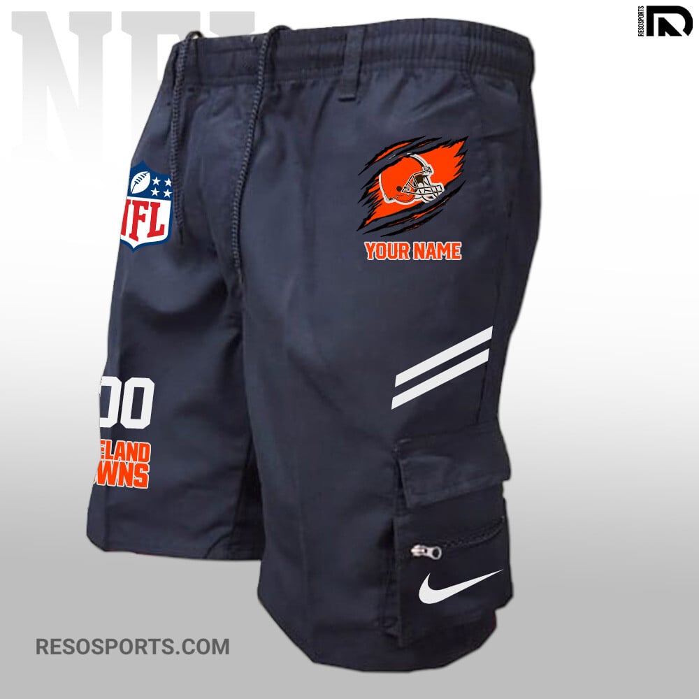 Cleveland Browns Personalized Multi-Pockets Man Shorts AZBTMPMS000024