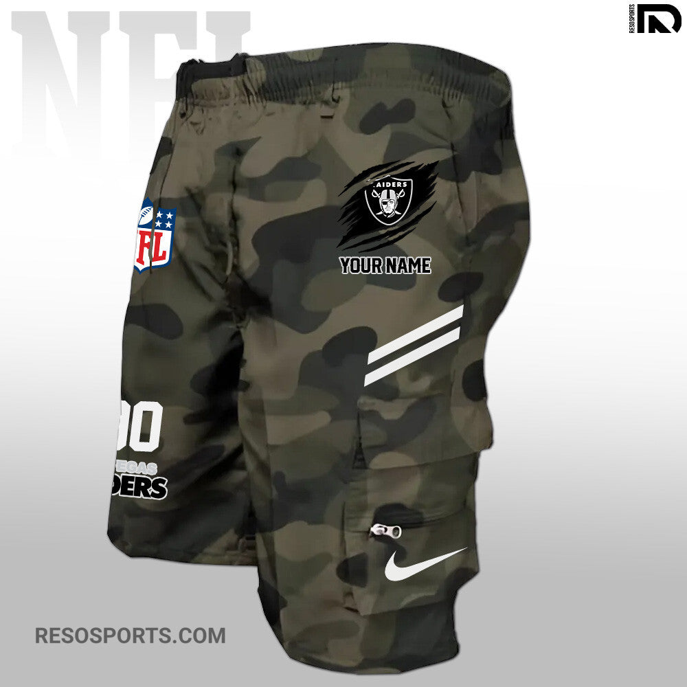 Las Vegas Raiders Personalized Multi-Pockets Man Shorts AZBTMPMS000019