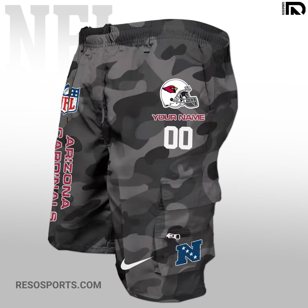Arizona Cardinals Personalized Multi-Pockets Man Shorts AZBTMPMS000006
