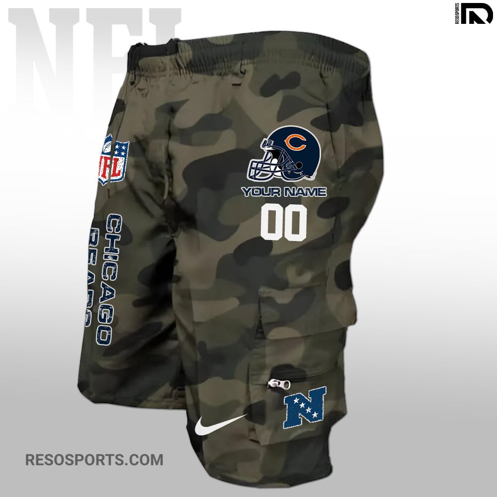 Chicago Bears Personalized Multi-Pockets Man Shorts AZBTMPMS000038