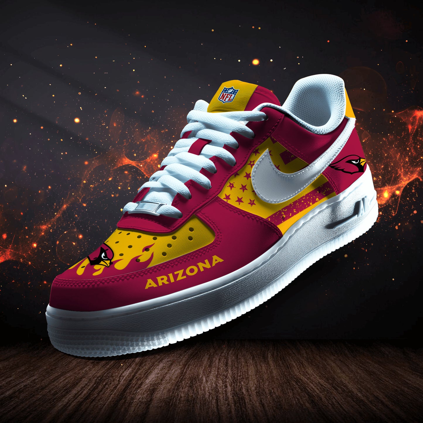 Arizona Cardinals Personalized AF1-1 Logo Pattern Sneakers AZBTAF1000357