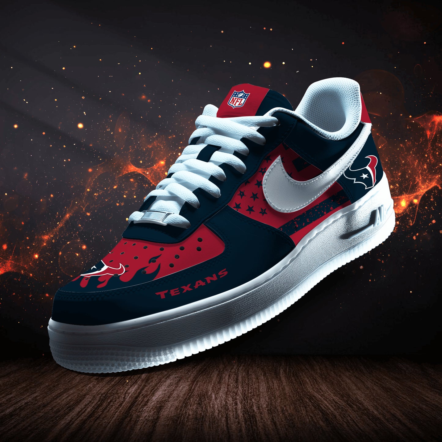 Houston Texans Personalized AF1-1 Logo Pattern Sneakers AZBTAF1000371