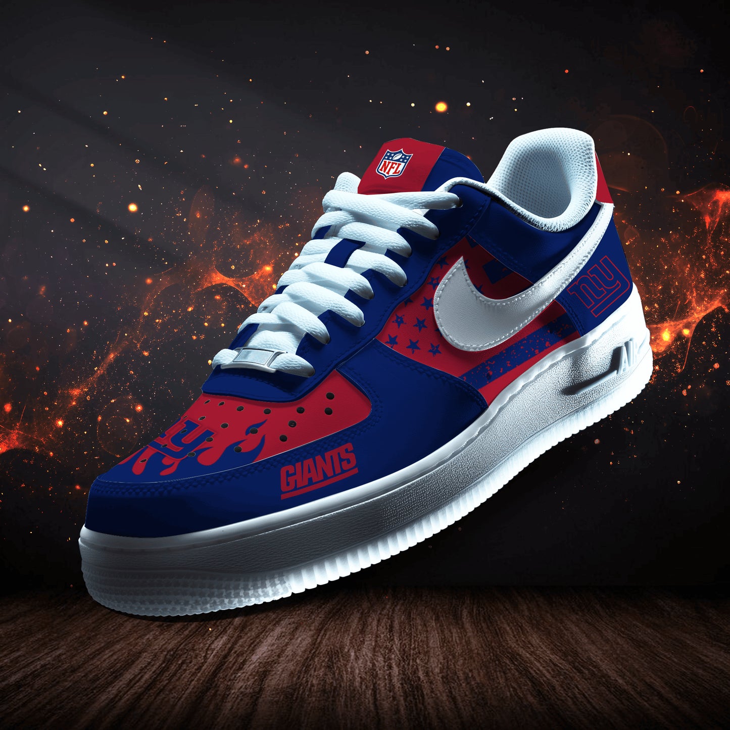 New York Giants Personalized AF1-1 Logo Pattern Sneakers AZBTAF1000309