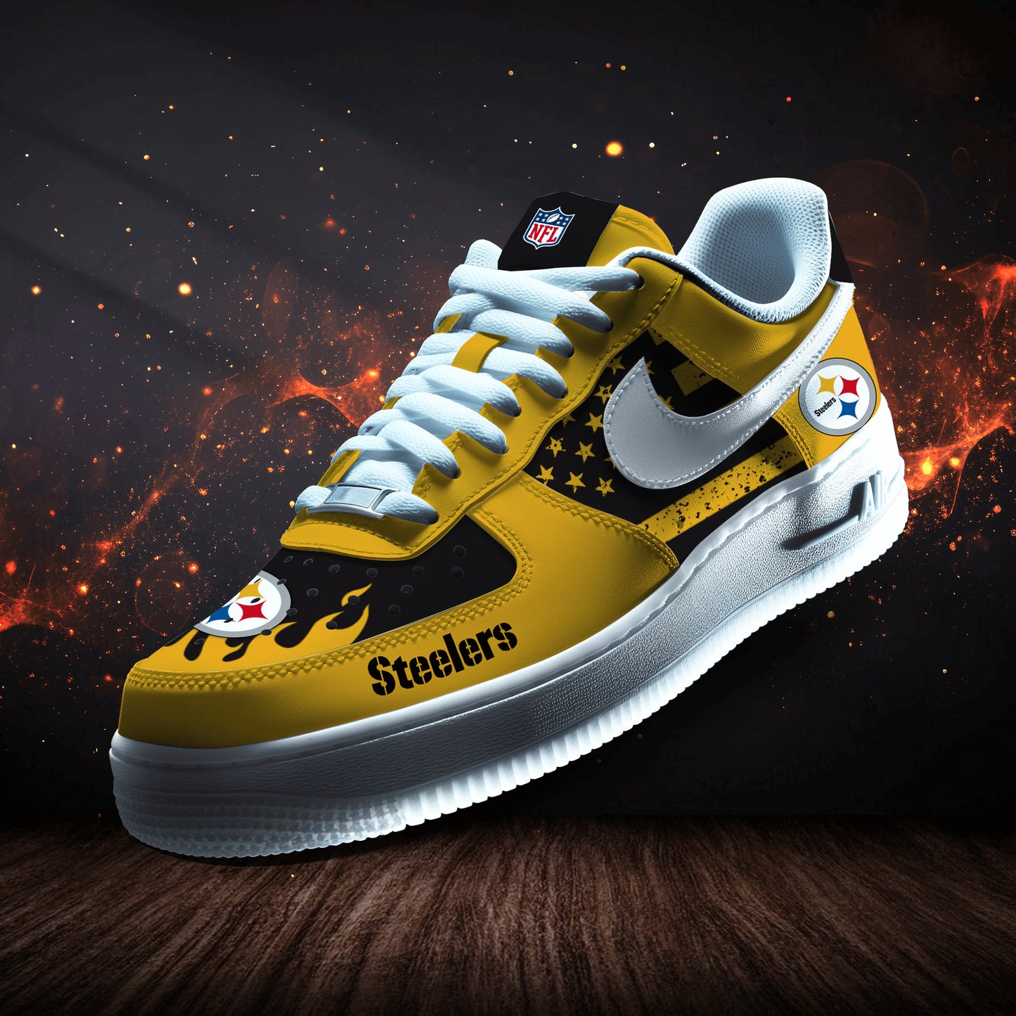 Pittsburgh Steelers Personalized AF1-1 Logo Pattern Sneakers AZBTAF1000314