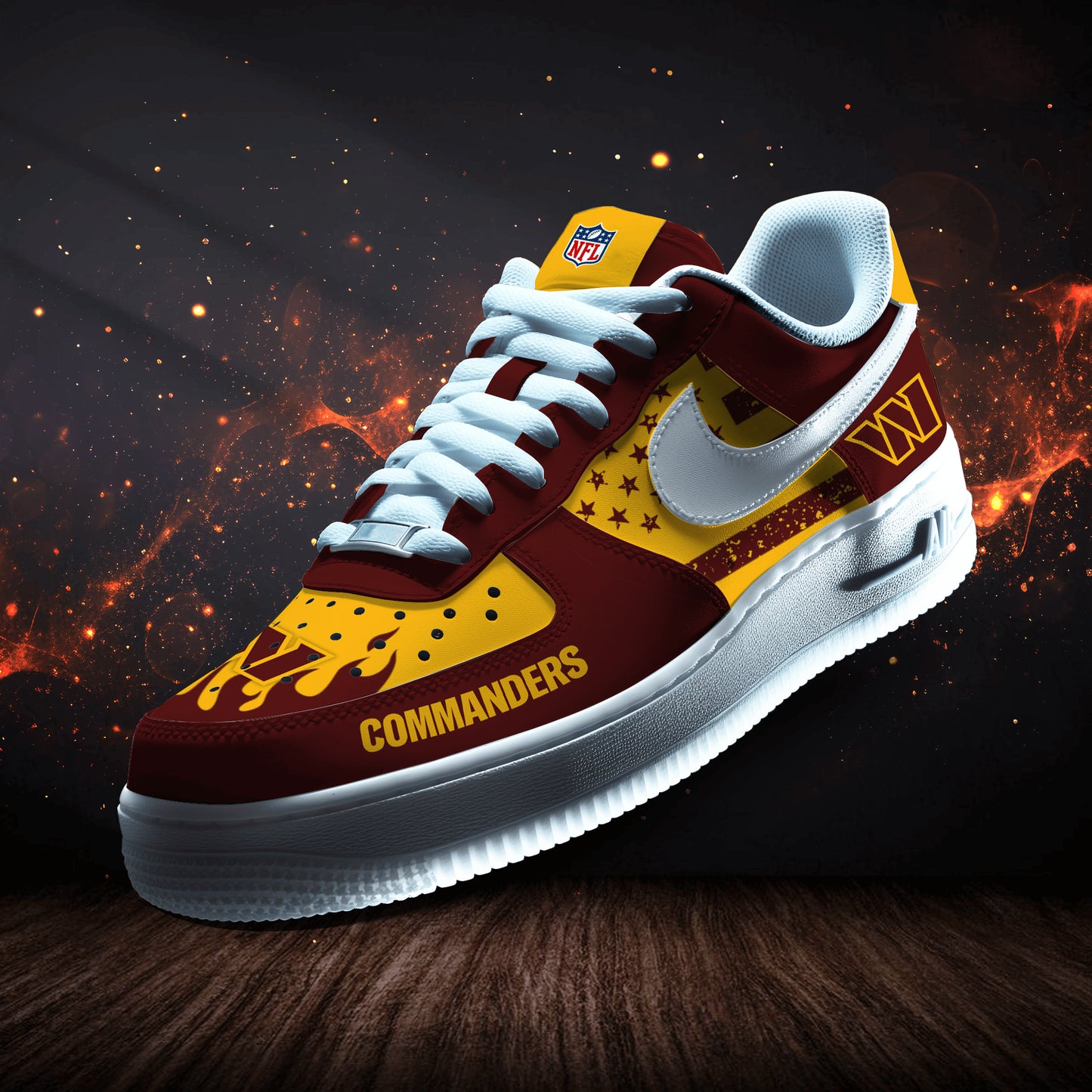 Washington Commanders Personalized AF1-1 Logo Pattern Sneakers AZBTAF1000319