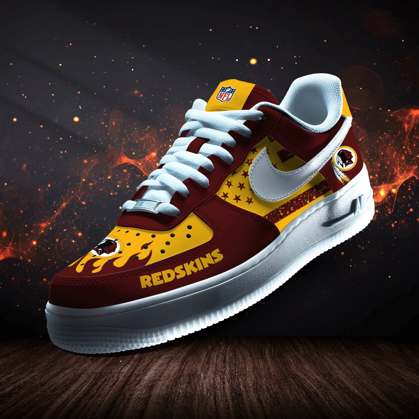 Washington Commanders Personalized AF1-1 Logo Pattern Sneakers AZBTAF1000320