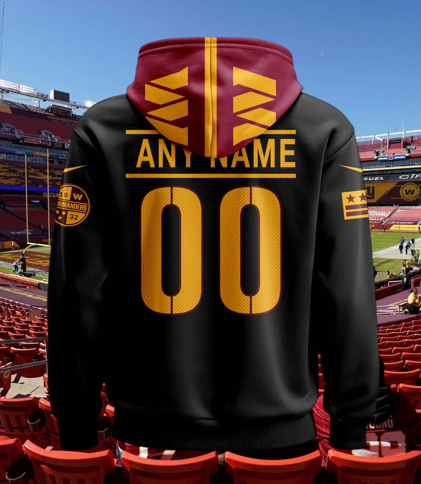 Washington Commanders New Personalized Football Hoodie Style Jersey AZBTJSHD000021