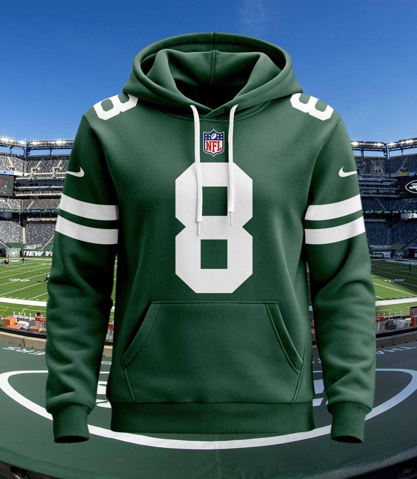 New York Jets New Personalized Football Hoodie Style Jersey AZBTJSHD000009