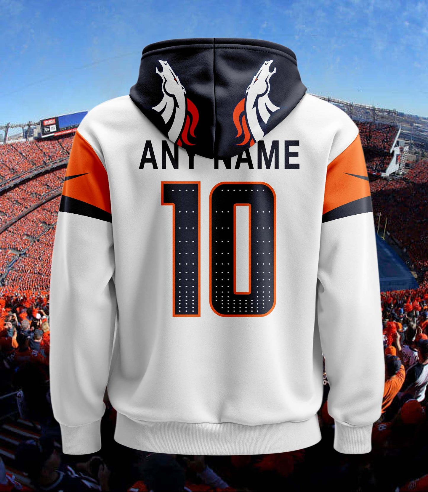 Denver Broncos New Personalized Football Hoodie Style Jersey AZBTJSHD000071