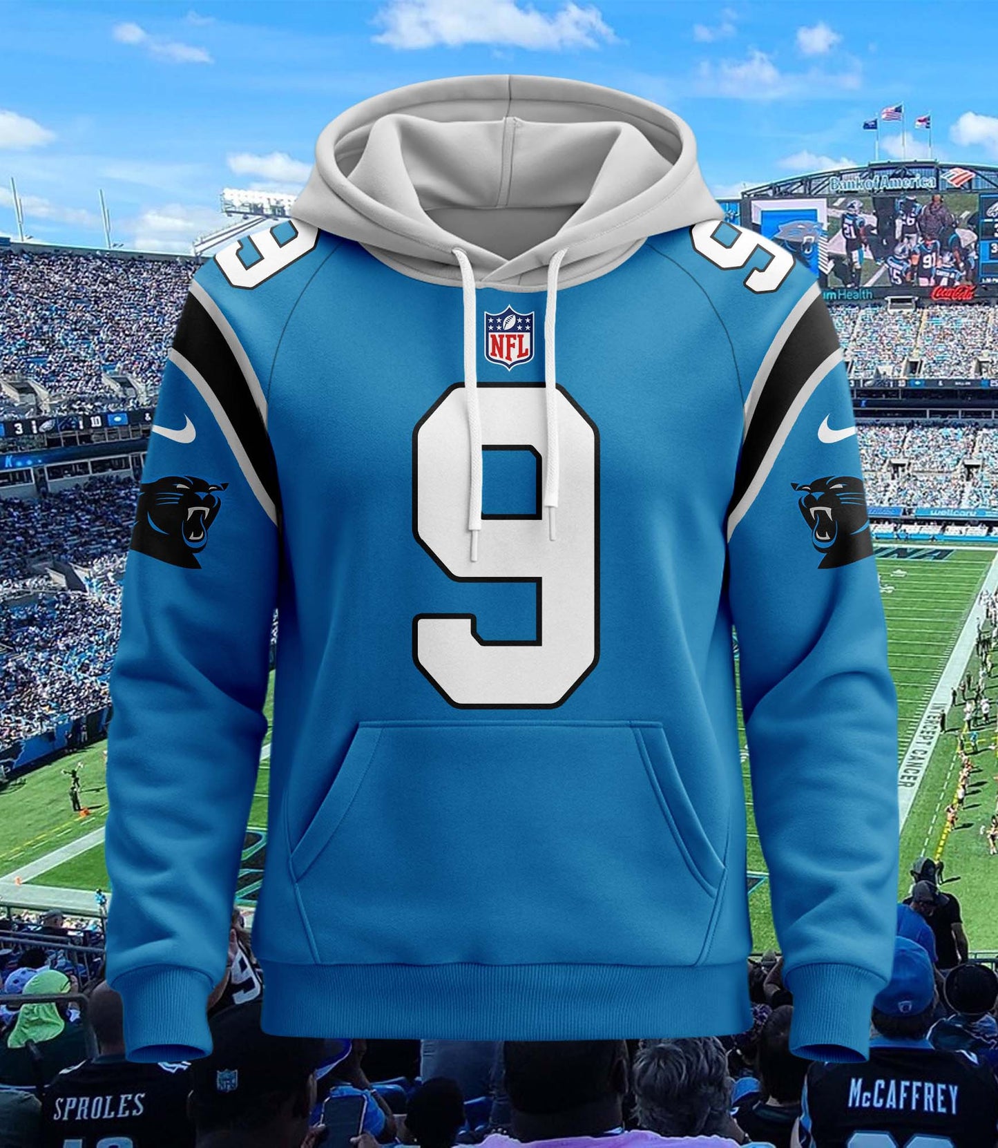 Carolina Panthers New Personalized Football Hoodie Style Jersey AZBTJSHD000048