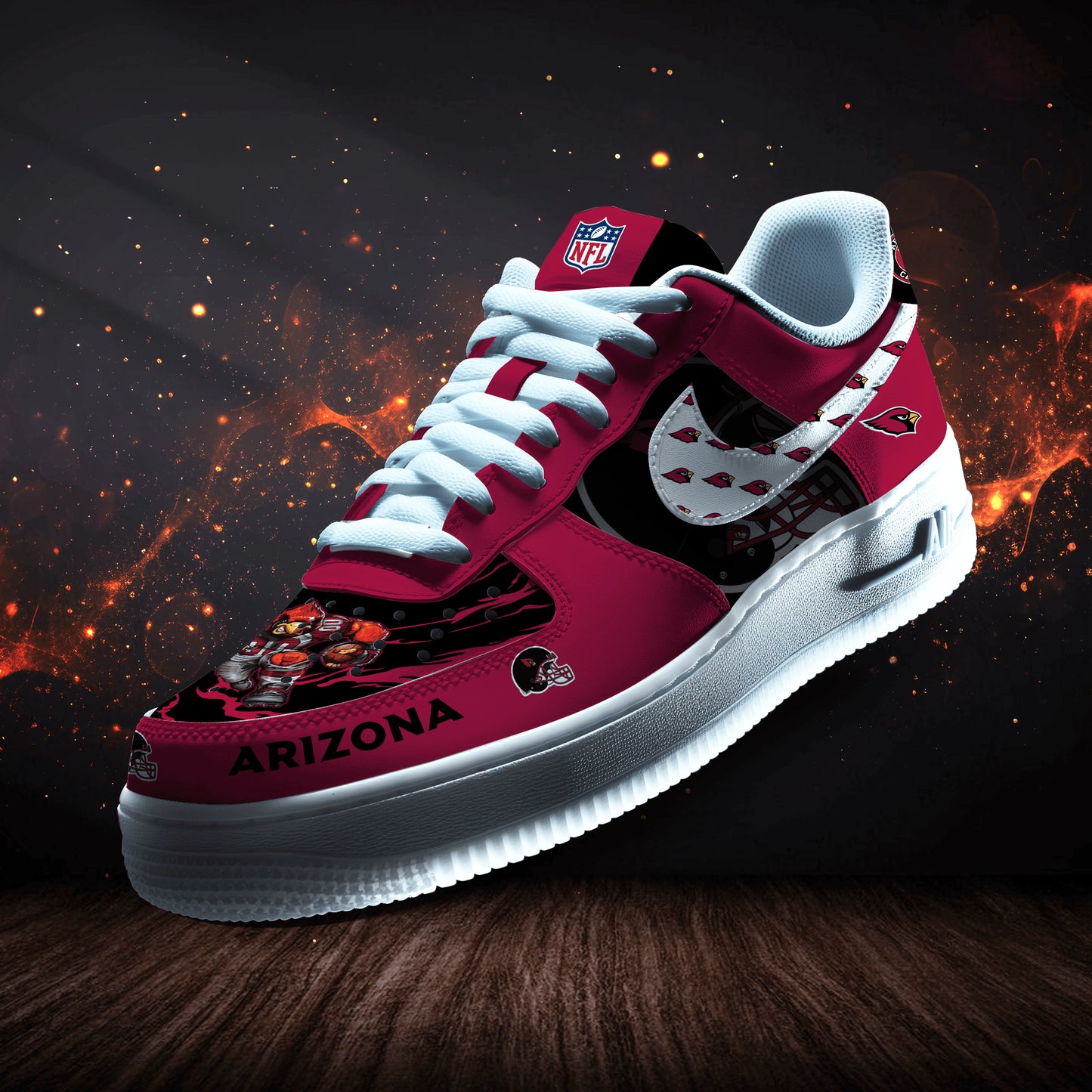 Arizona Cardinals Personalized AF1-1 Logo Pattern Sneakers AZBTAF1000375