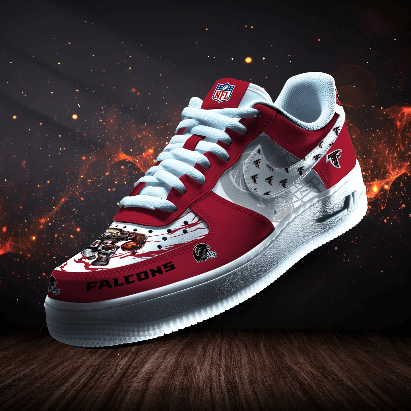 Atlanta Falcons Personalized AF1-1 Logo Pattern Sneakers AZBTAF1000376