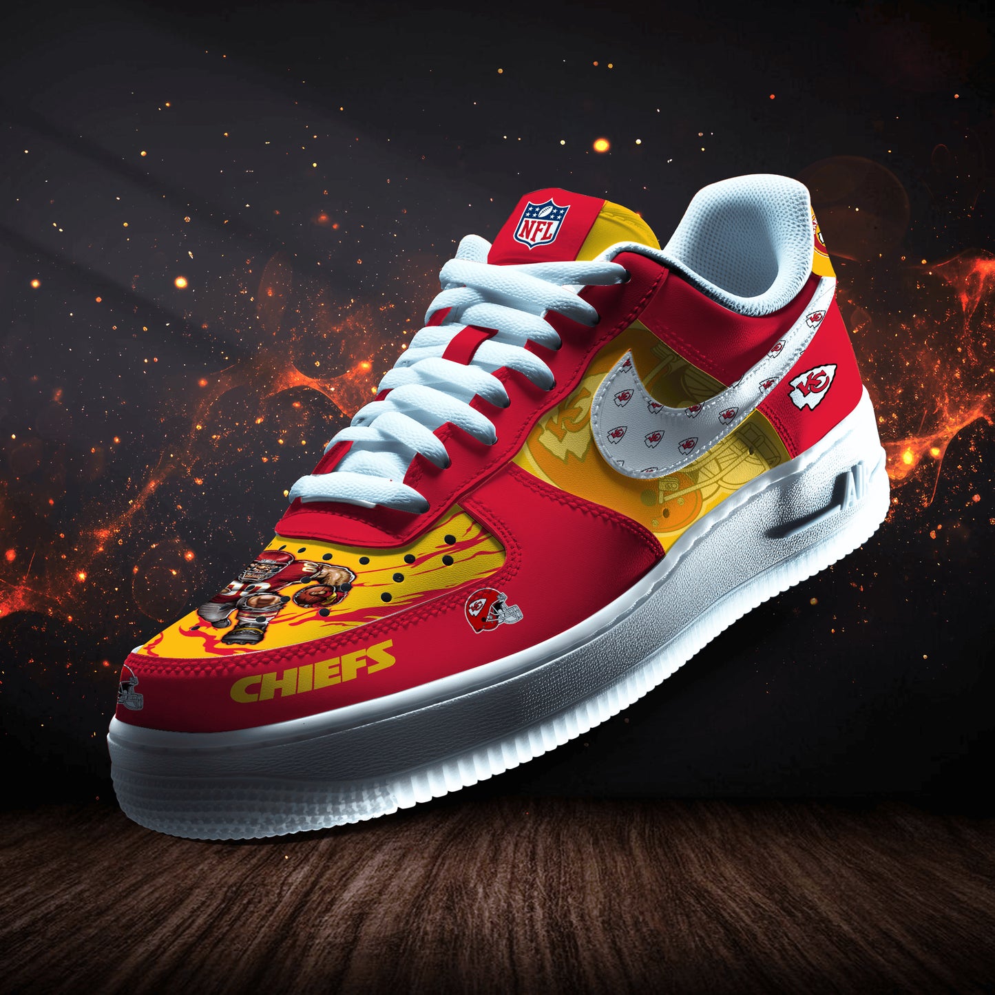 Kansas City Chiefs Personalized AF1-1 Logo Pattern Sneakers AZBTAF1000389
