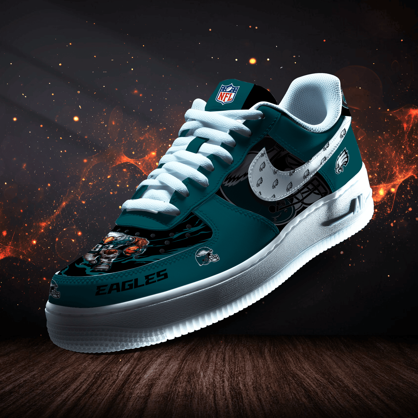 Philadelphia Eagles Personalized AF1-1 Logo Pattern Sneakers AZBTAF1000402