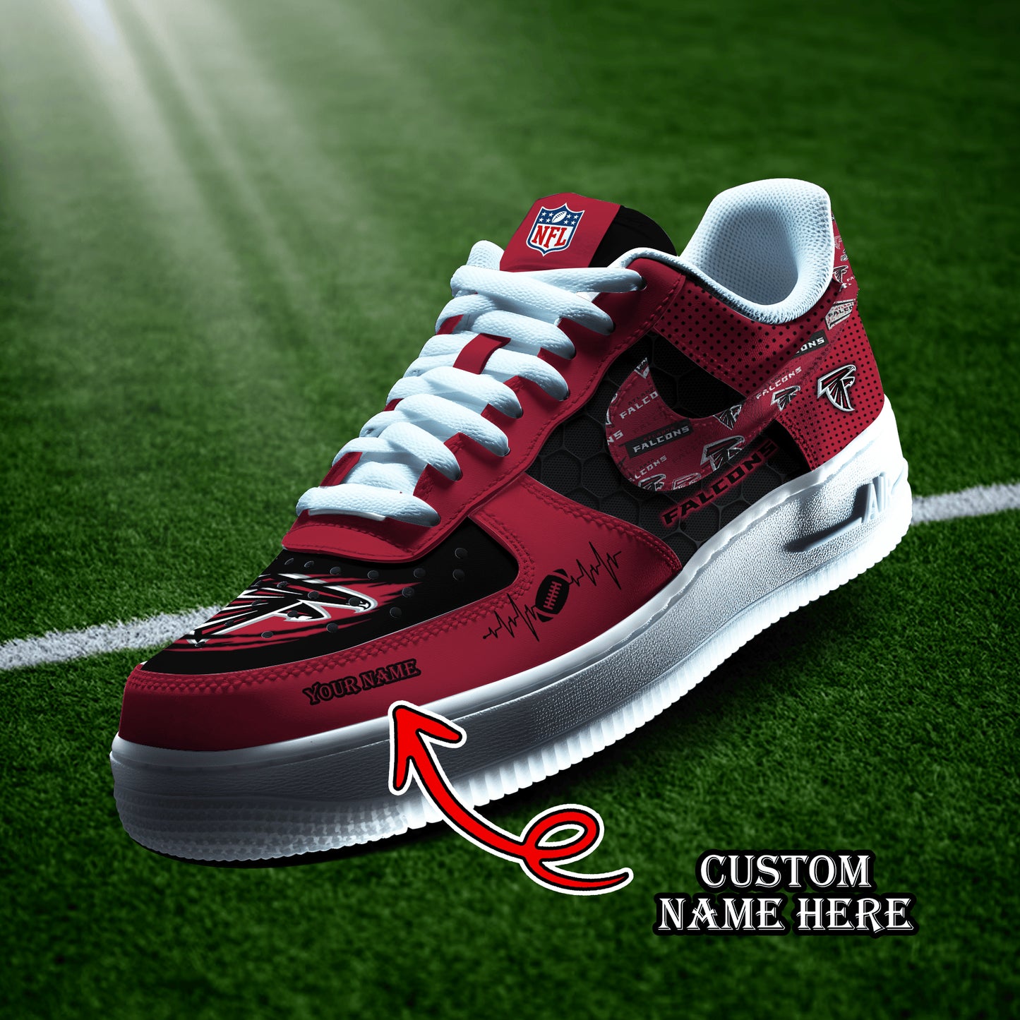Atlanta Falcons Personalized AF1-1 Logo Pattern Sneakers AZBTAF1000408