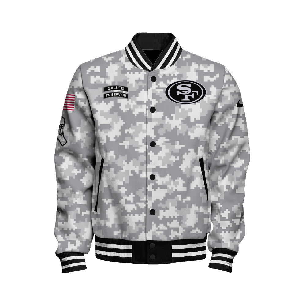 San Francisco 49ers Unisex Athletic Legacy Varsity Jacket AZBTVJK000144