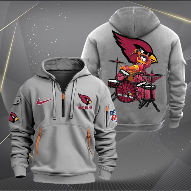 Arizona Cardinals Premium Personalized Quarter Zip Hoodie AZBTCQZH000001