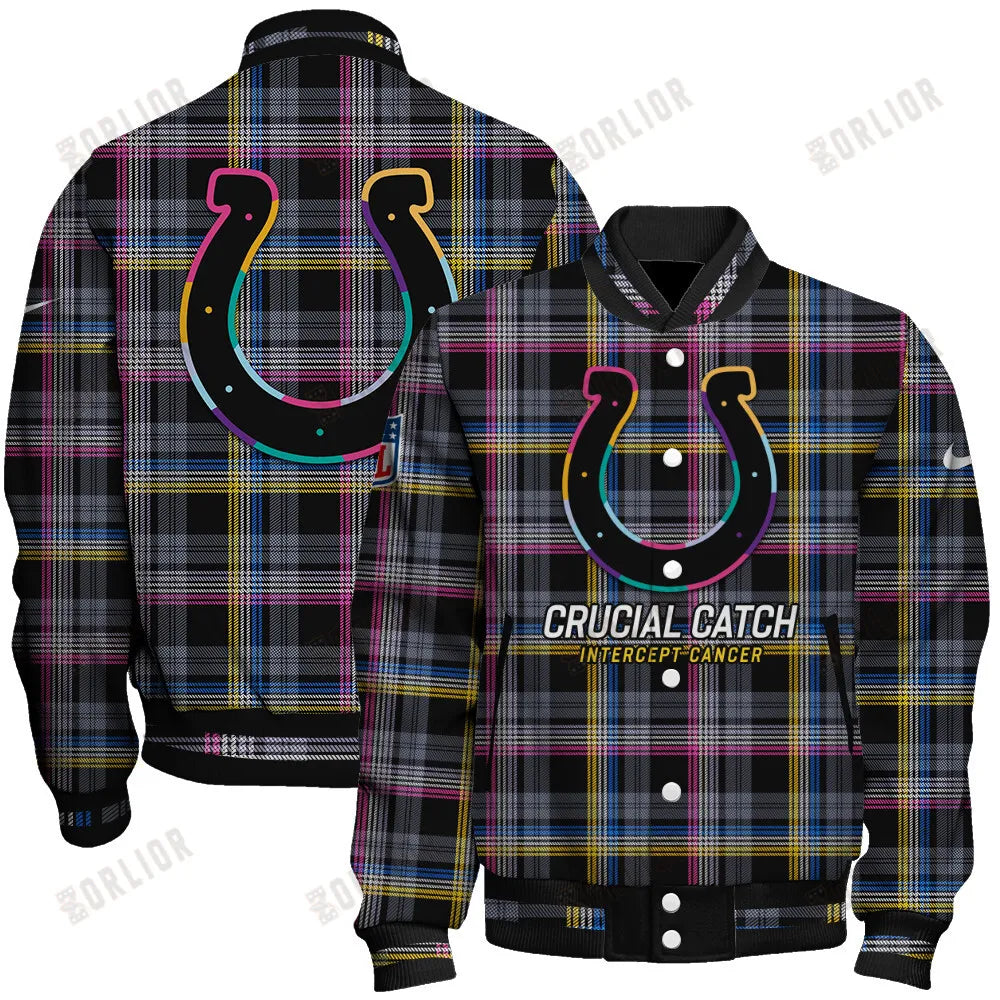 Indianapolis Colts Personalized Unisex Varsity Jacket AZBTVJK000328