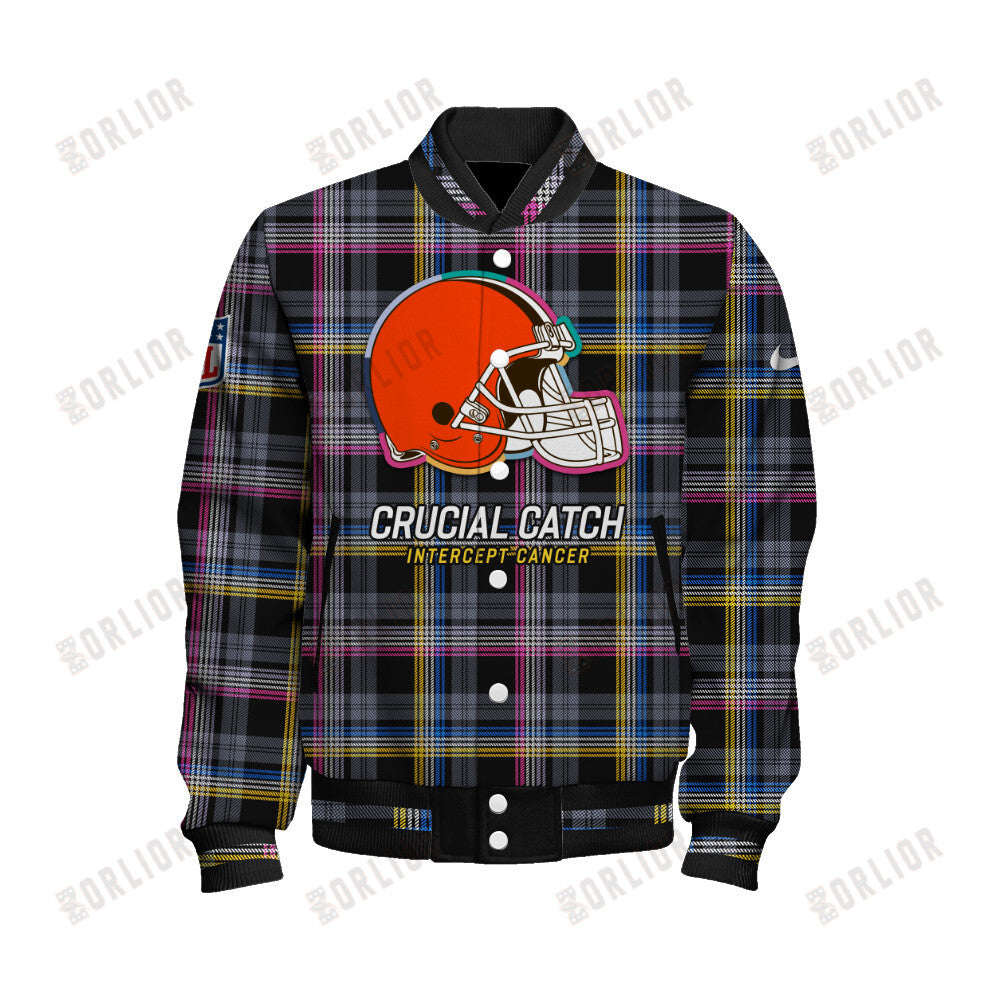 Cleveland Browns Personalized Unisex Varsity Jacket AZBTVJK000334