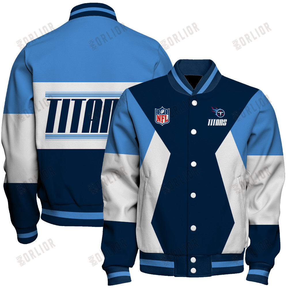 Tennessee Titans Unique Design Unisex Varsity Jacket AZBTVJK000235