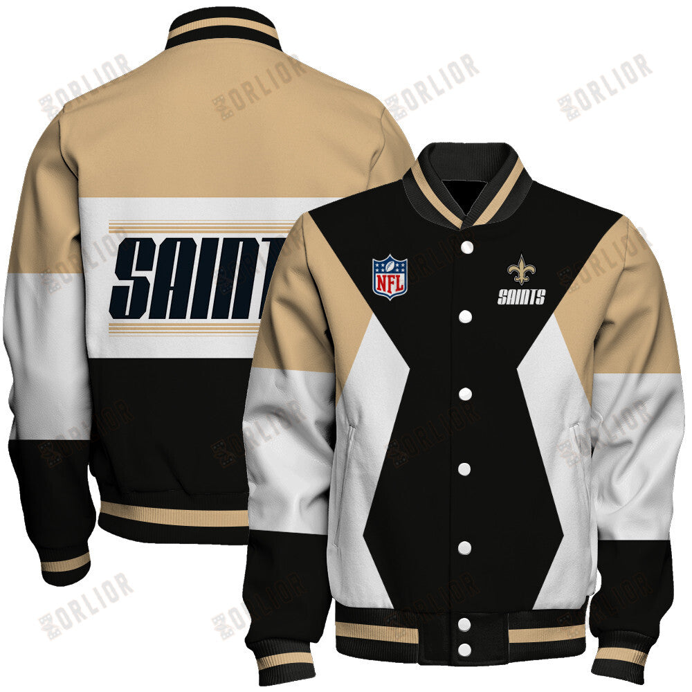 New Orleans Saints Unique Design Unisex Varsity Jacket AZBTVJK000243