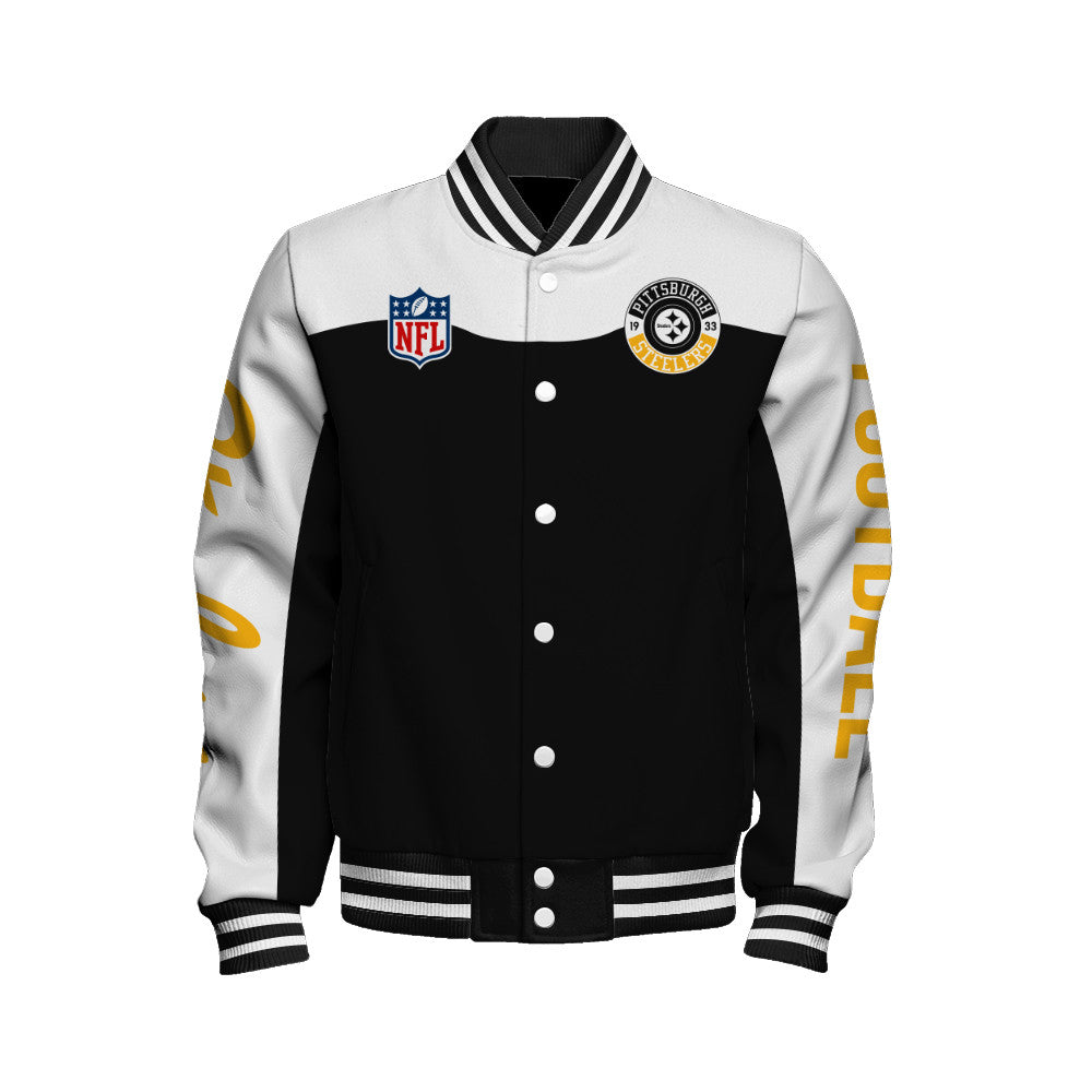 Pittsburgh Steelers Unisex Athletic Legacy Varsity Jacket AZBTVJK000175