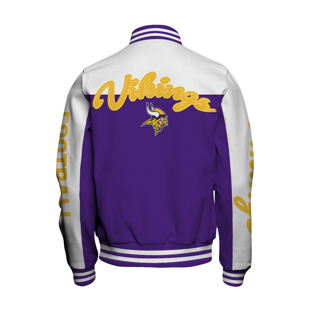 Minnesota Vikings Unisex Athletic Legacy Varsity Jacket AZBTVJK000181