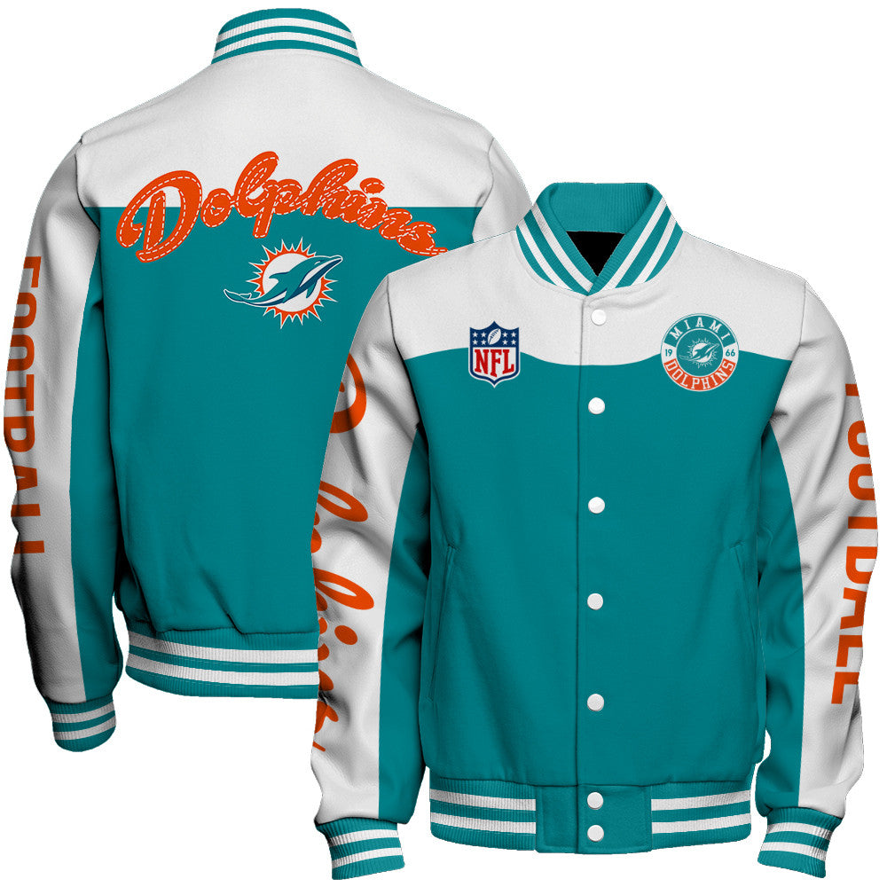 Miami Dolphins Unisex Athletic Legacy Varsity Jacket AZBTVJK000182