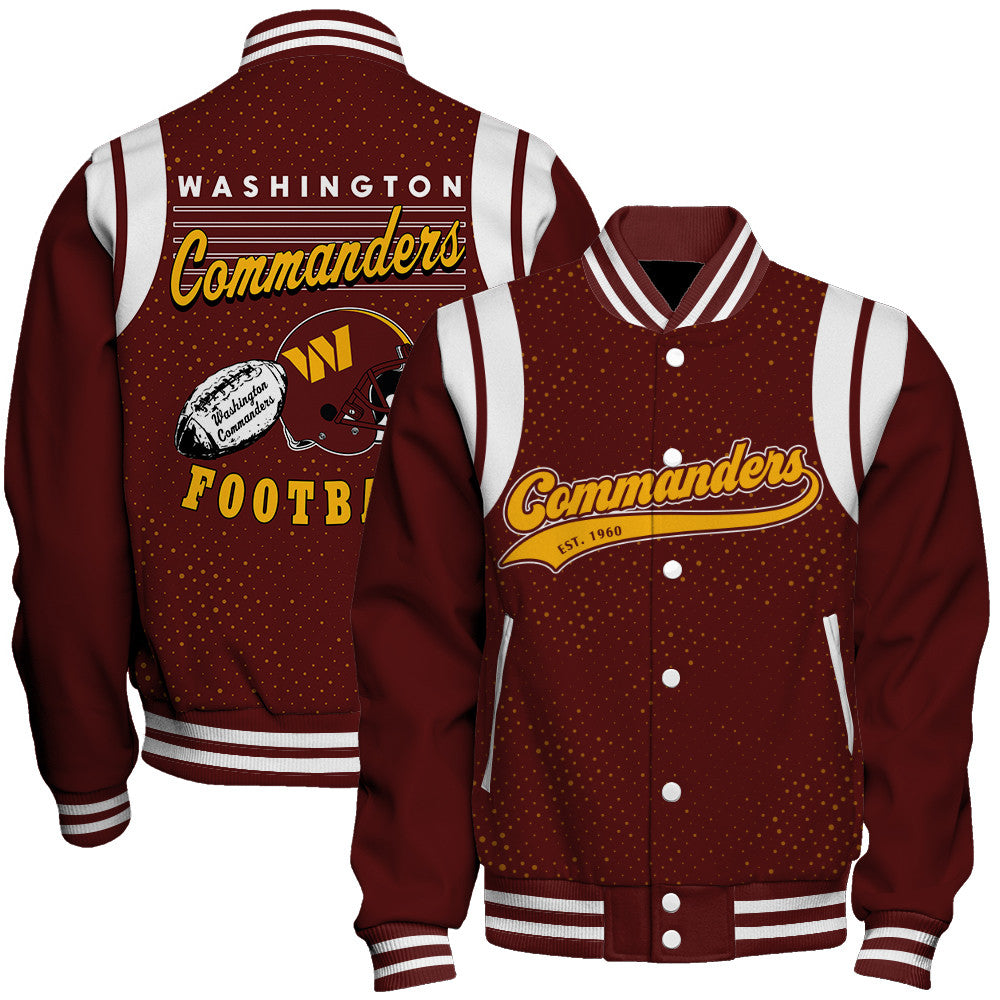 Washington Commanders Unisex Athletic Legacy Varsity Jacket AZBTVJK000207