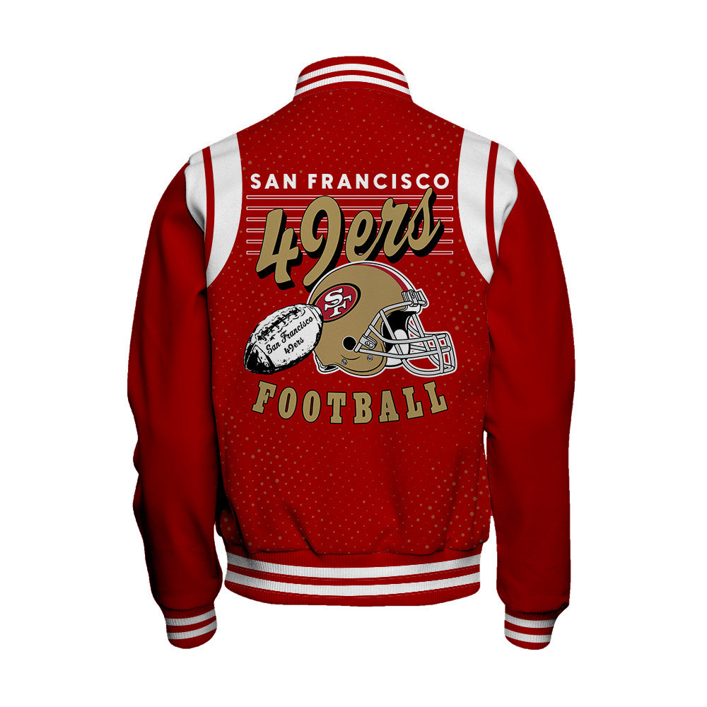 San Francisco 49ers Unisex Athletic Legacy Varsity Jacket AZBTVJK000211