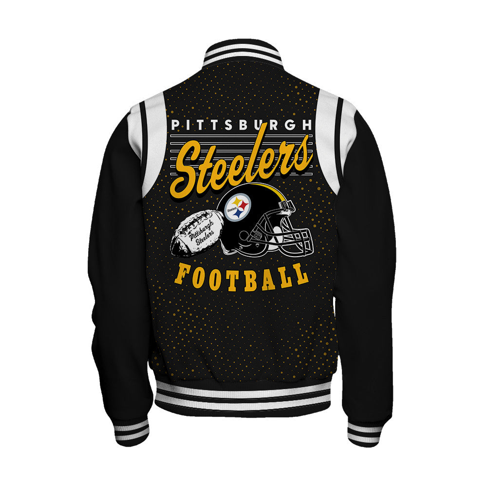 Pittsburgh Steelers Unisex Athletic Legacy Varsity Jacket AZBTVJK000212