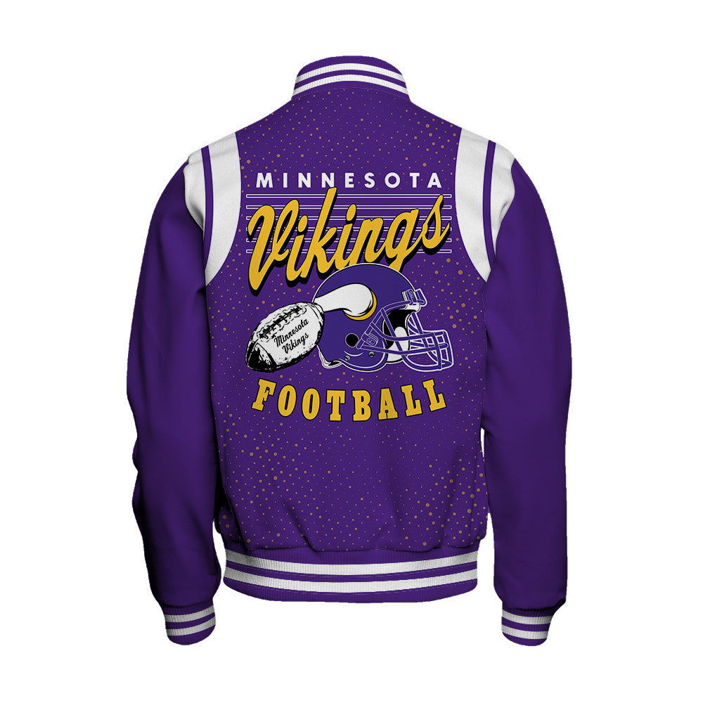 Minnesota Vikings Unisex Athletic Legacy Varsity Jacket AZBTVJK000218