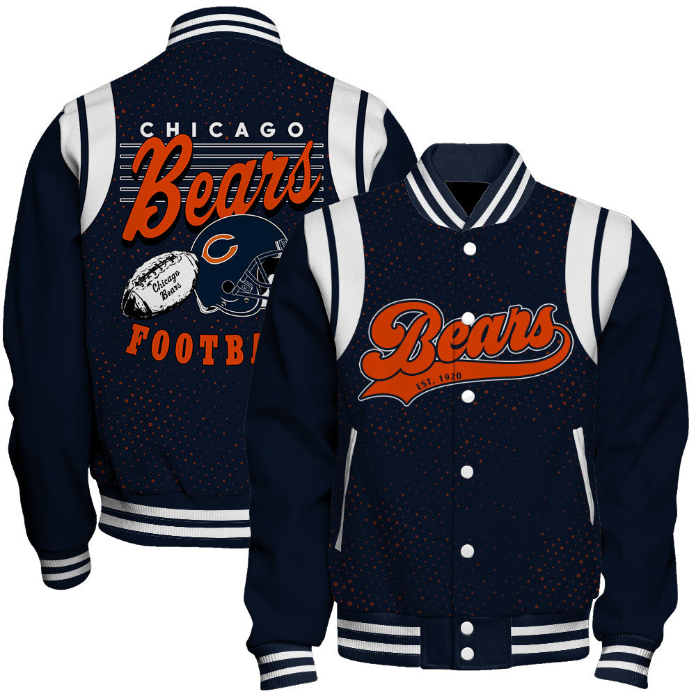 Chicago Bears Unisex Athletic Legacy Varsity Jacket AZBTVJK000233