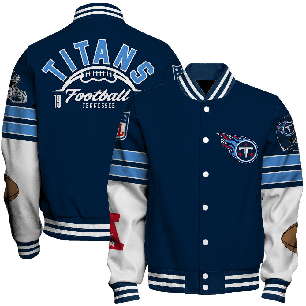 Tennessee Titans Unisex Ultimate Game Day Varsity Jacket AZBTVJK000045