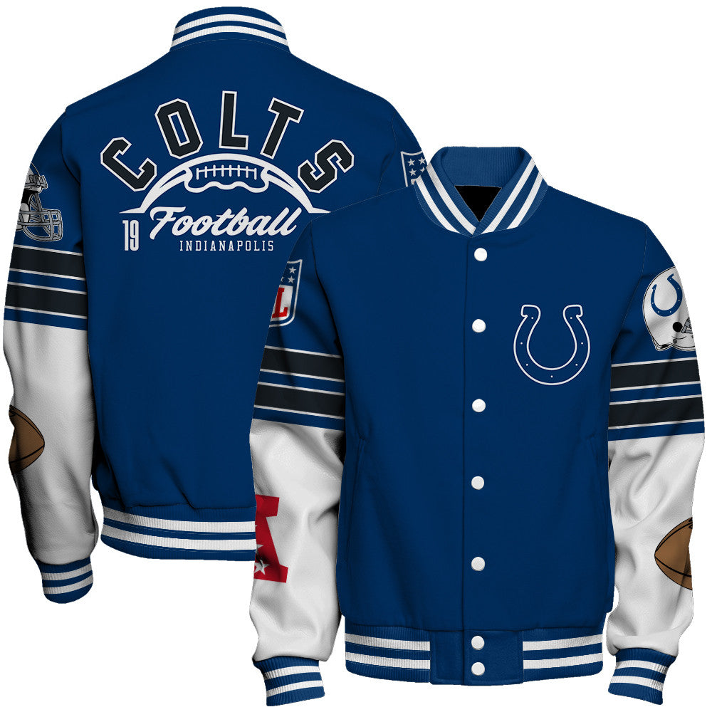 Indianapolis Colts Unisex Ultimate Game Day Varsity Jacket AZBTVJK000062