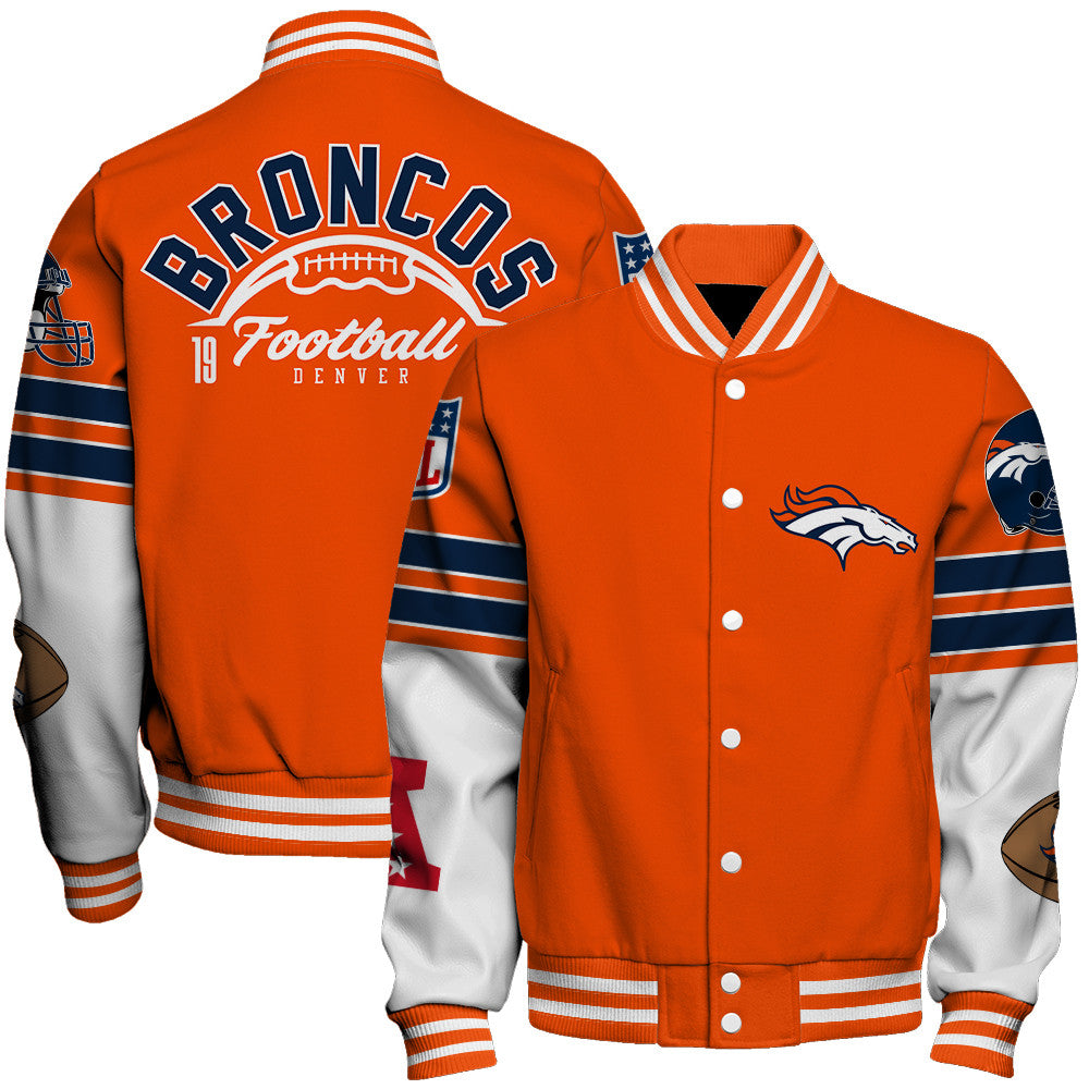 Denver Broncos Unisex Ultimate Game Day Varsity Jacket AZBTVJK000066