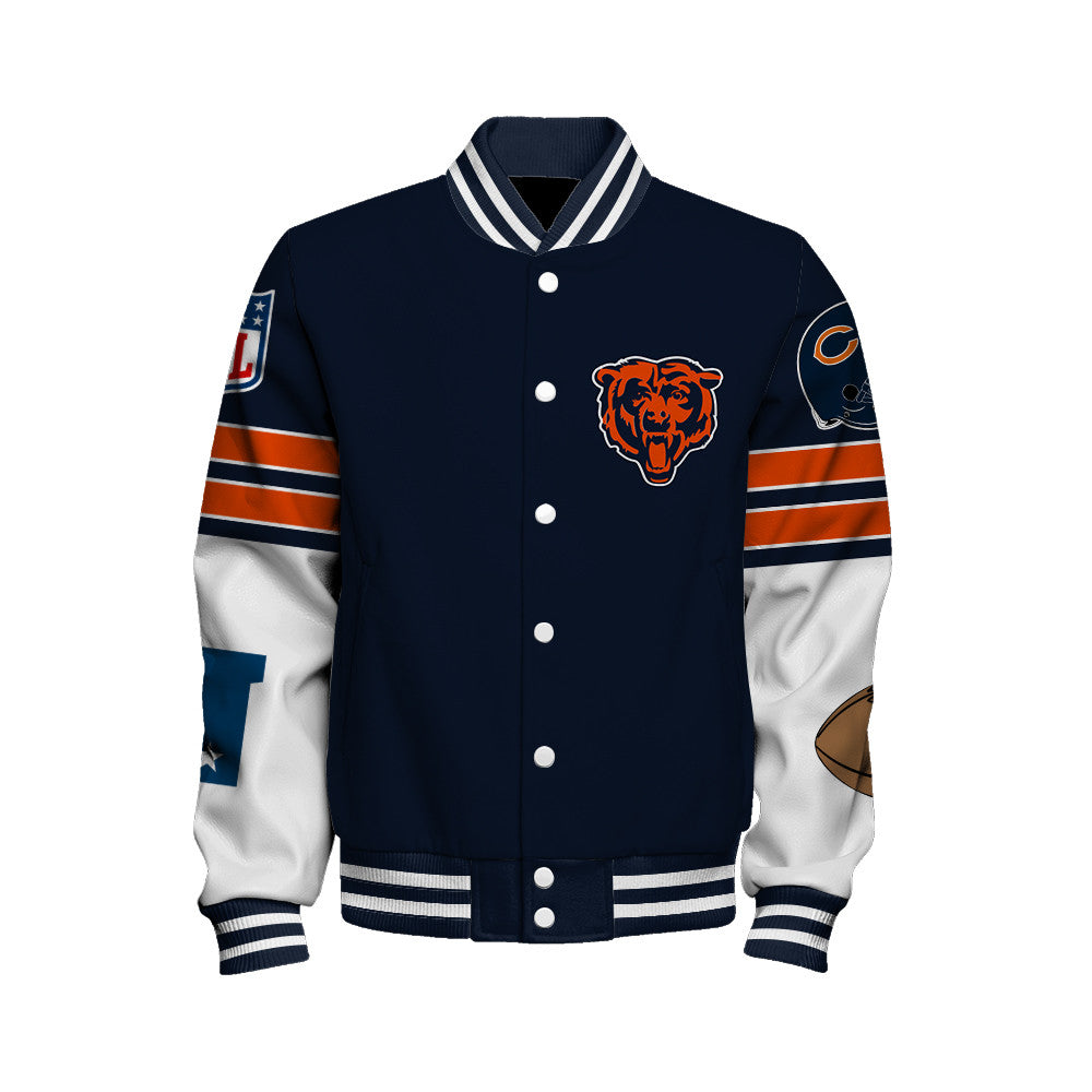 Chicago Bears Unisex Ultimate Game Day Varsity Jacket AZBTVJK000070