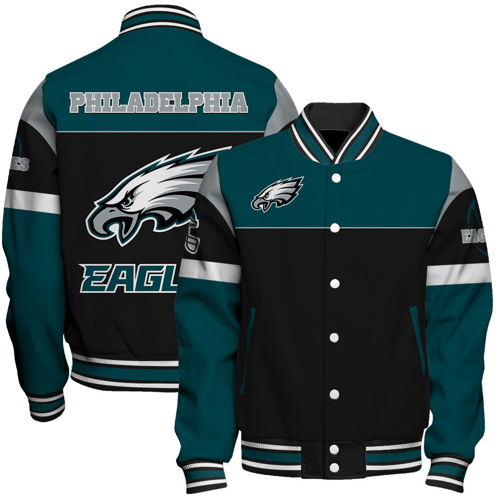 Philadelphia Eagles Unisex Team Spirit Varsity Jacket AZBTVJK000082