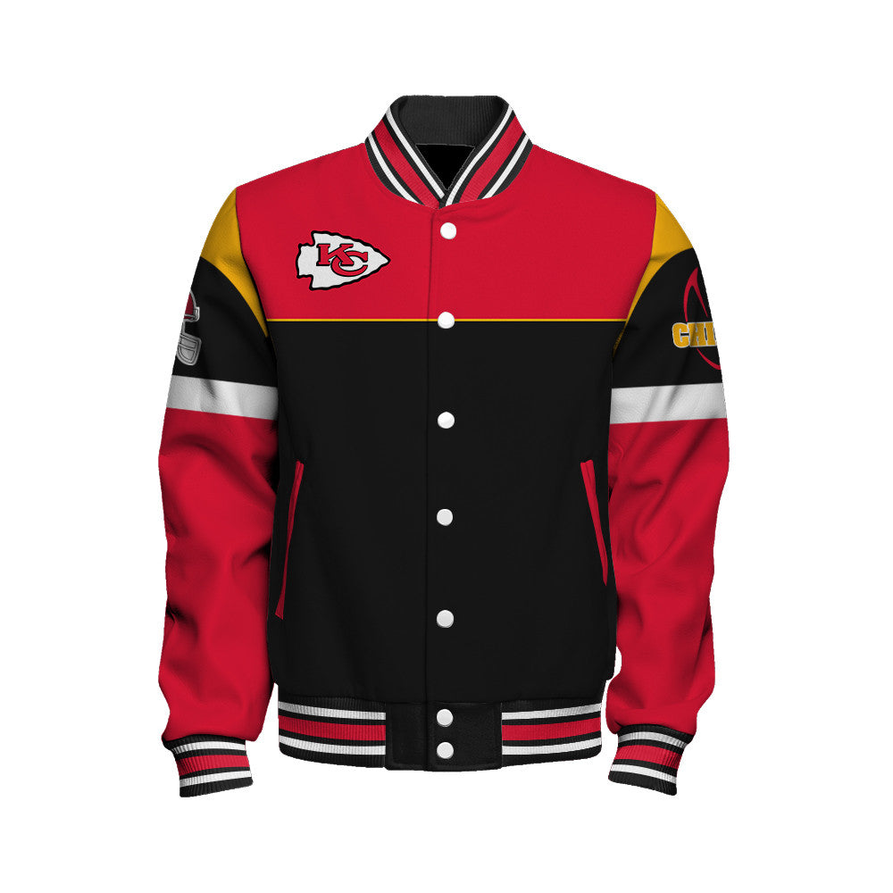 Kansas City Chiefs Unisex Team Spirit Varsity Jacket AZBTVJK000092