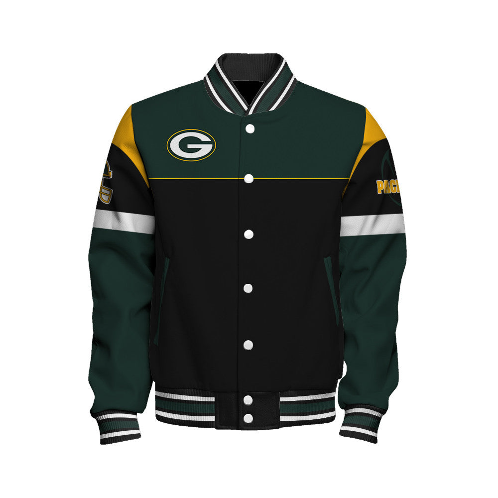 Green Bay Packers Unisex Team Spirit Varsity Jacket AZBTVJK000096