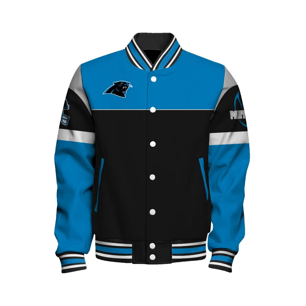 Carolina Panthers Unisex Team Spirit Varsity Jacket AZBTVJK000103