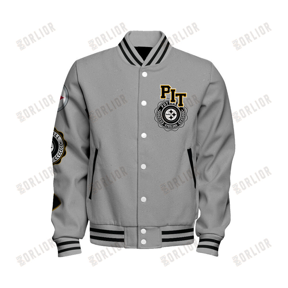 Pittsburgh Steelers Personalized Unisex Varsity Jacket AZBTVJK000347