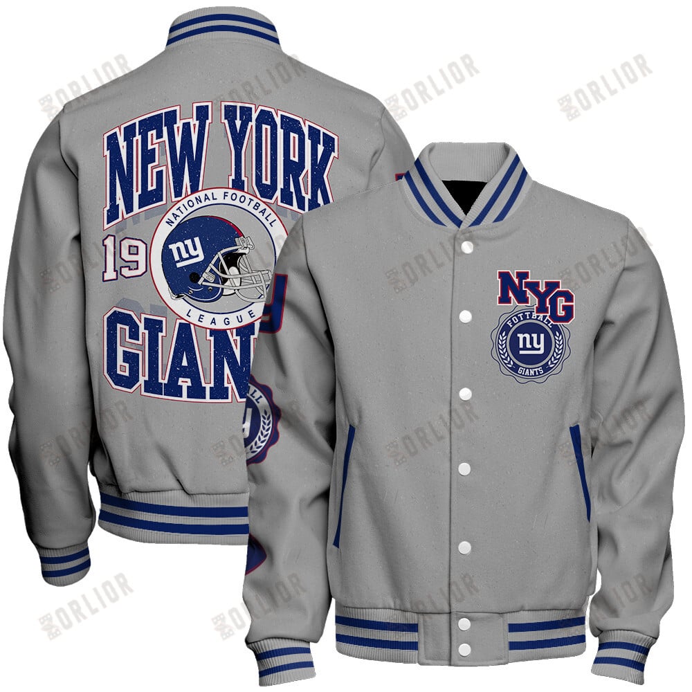 New York Giants Personalized Unisex Varsity Jacket AZBTVJK000350