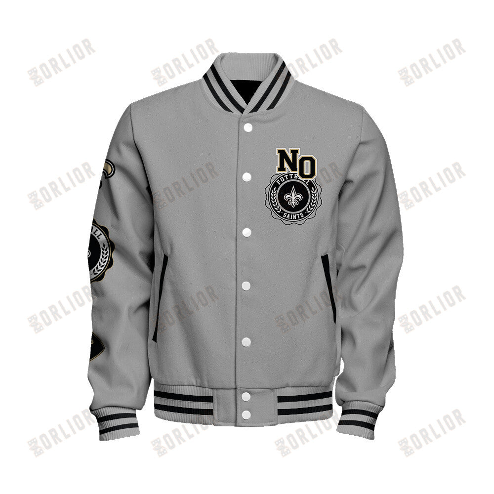 New Orleans Saints Personalized Unisex Varsity Jacket AZBTVJK000351