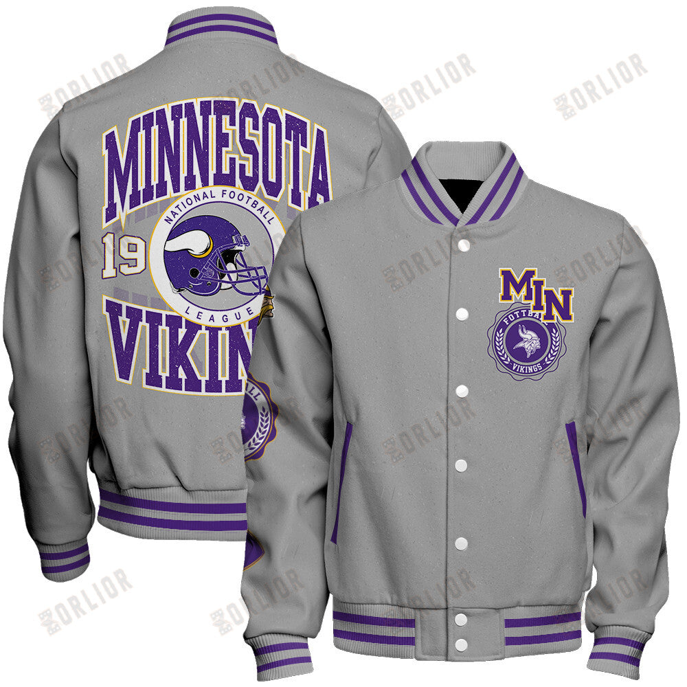 Minnesota Vikings Personalized Unisex Varsity Jacket AZBTVJK000353