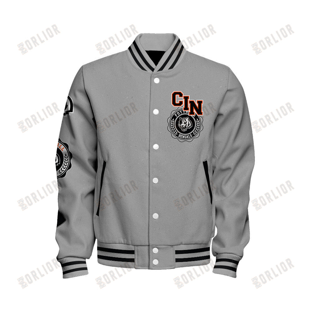Cincinnati Bengals Personalized Unisex Varsity Jacket AZBTVJK000367
