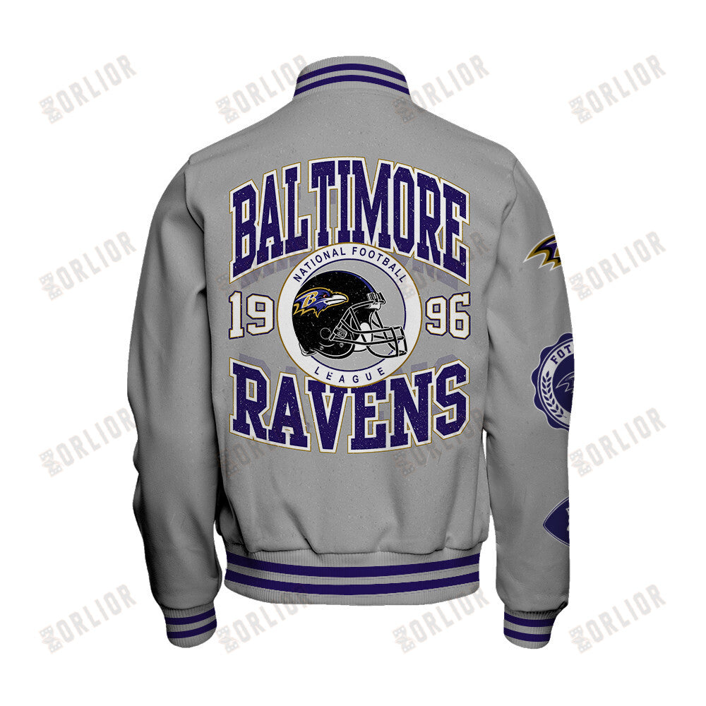Baltimore Ravens Personalized Unisex Varsity Jacket AZBTVJK000371