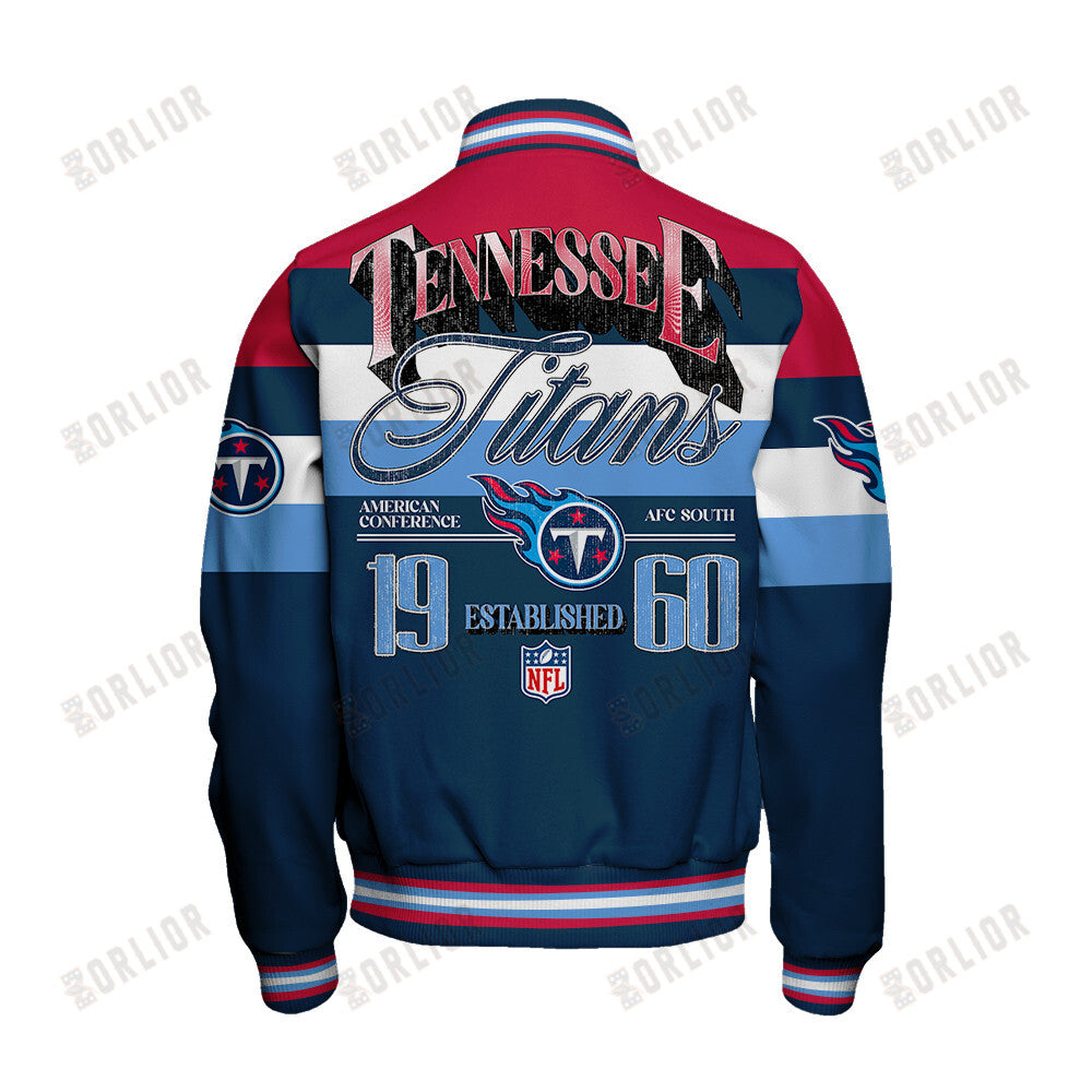 Tennessee Titans Personalized Unisex Varsity Jacket AZBTVJK000375