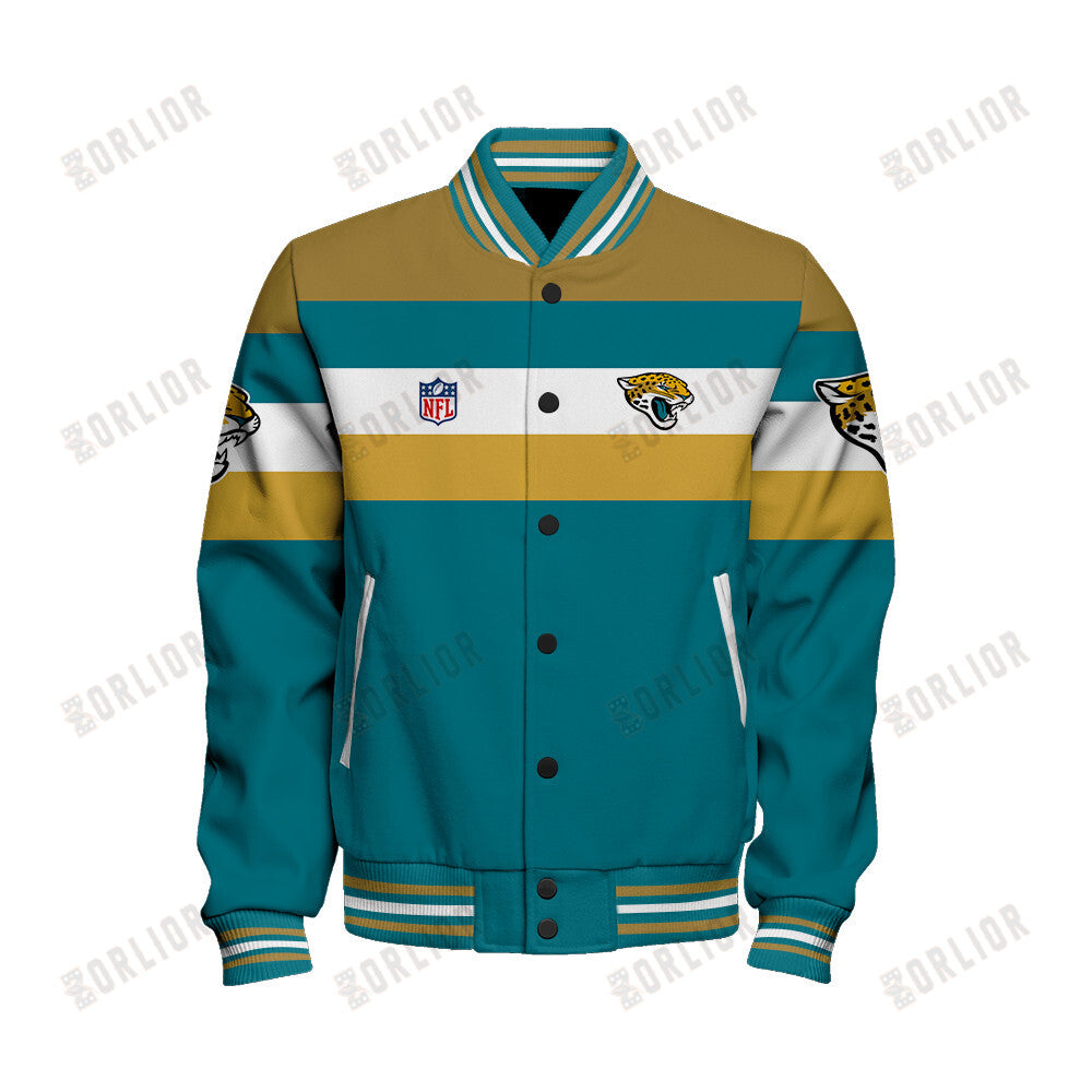 Jacksonville Jaguars Personalized Unisex Varsity Jacket AZBTVJK000391