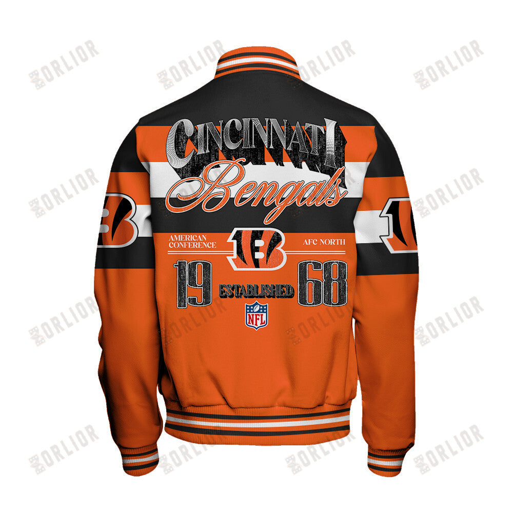 Cincinnati Bengals Personalized Unisex Varsity Jacket AZBTVJK000399